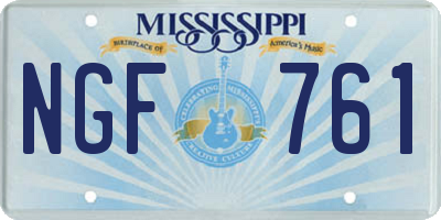 MS license plate NGF761