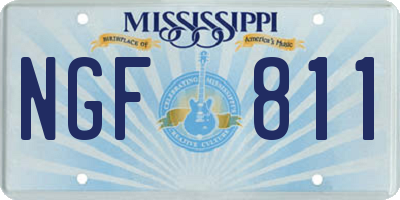 MS license plate NGF811