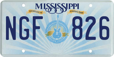 MS license plate NGF826