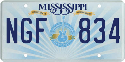 MS license plate NGF834