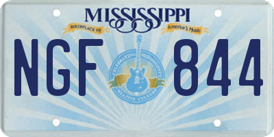 MS license plate NGF844