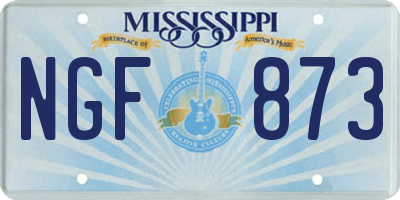MS license plate NGF873