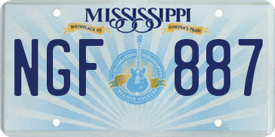 MS license plate NGF887