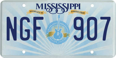 MS license plate NGF907