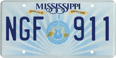 MS license plate NGF911
