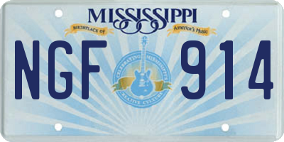 MS license plate NGF914