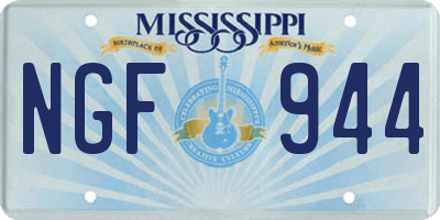 MS license plate NGF944