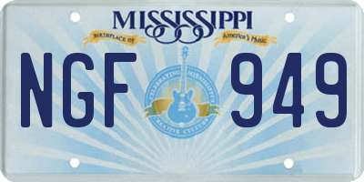 MS license plate NGF949