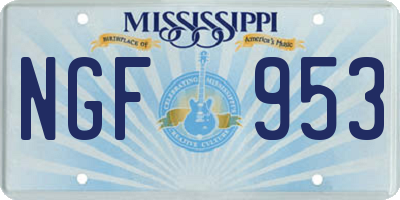 MS license plate NGF953