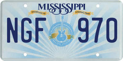 MS license plate NGF970