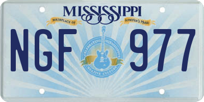 MS license plate NGF977