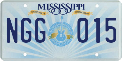 MS license plate NGG015