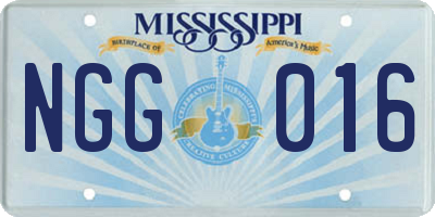 MS license plate NGG016