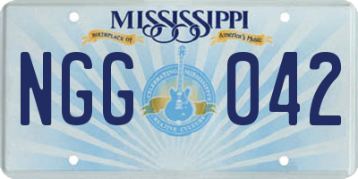 MS license plate NGG042