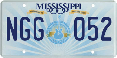 MS license plate NGG052