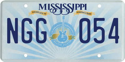 MS license plate NGG054