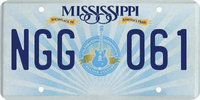 MS license plate NGG061
