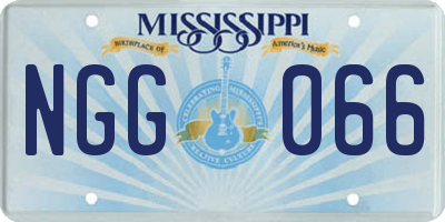 MS license plate NGG066