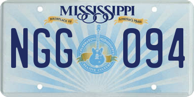MS license plate NGG094