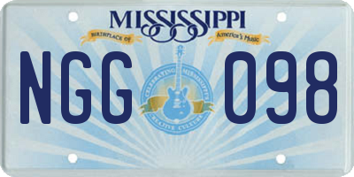 MS license plate NGG098