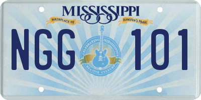 MS license plate NGG101