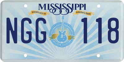MS license plate NGG118