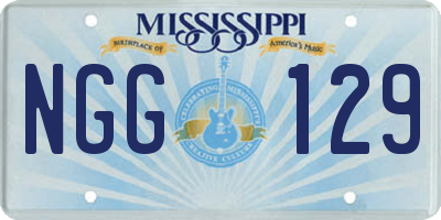 MS license plate NGG129