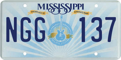 MS license plate NGG137