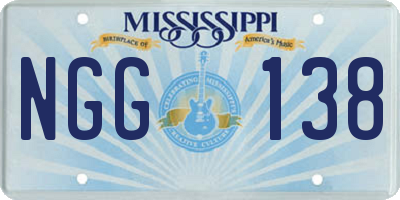 MS license plate NGG138