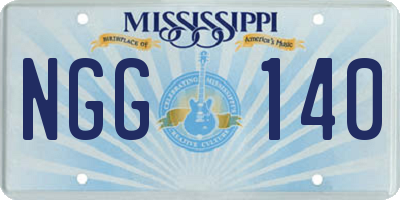 MS license plate NGG140