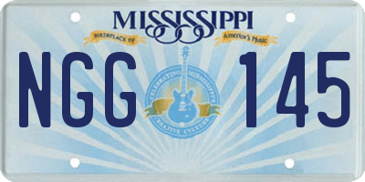 MS license plate NGG145