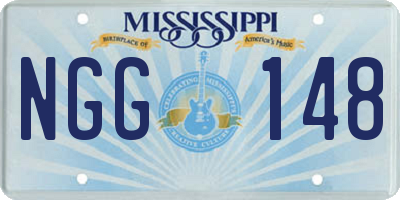 MS license plate NGG148