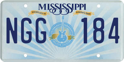 MS license plate NGG184