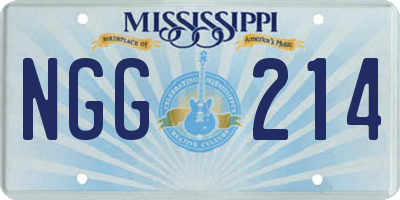 MS license plate NGG214