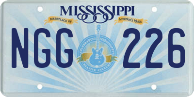 MS license plate NGG226