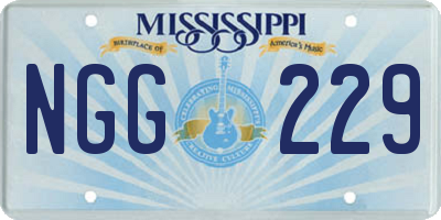 MS license plate NGG229