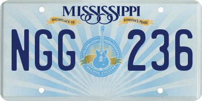 MS license plate NGG236