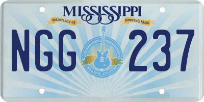 MS license plate NGG237