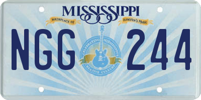 MS license plate NGG244