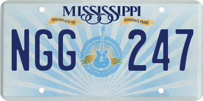 MS license plate NGG247