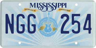 MS license plate NGG254