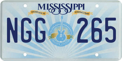 MS license plate NGG265