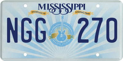 MS license plate NGG270