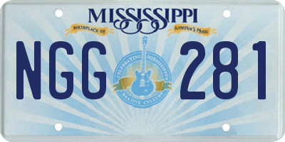 MS license plate NGG281