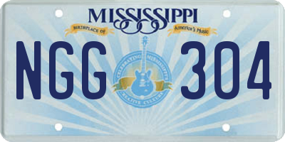 MS license plate NGG304