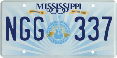 MS license plate NGG337