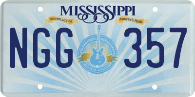 MS license plate NGG357