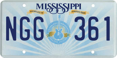 MS license plate NGG361