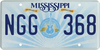 MS license plate NGG368