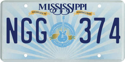 MS license plate NGG374